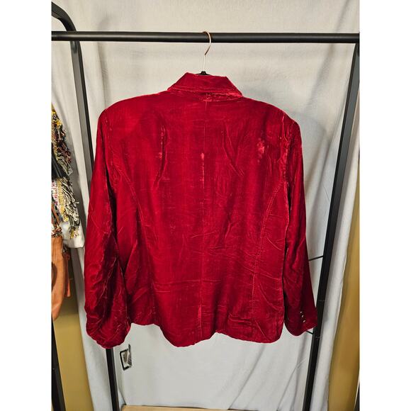 Vintage NY Collection Ruby Red Velvet Blazer – NWT – Size 1X - Picture 2 of 6